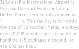3) Louisville International Airport is